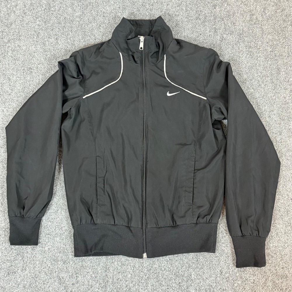 Nike Track Jacket Full Zip Athletic Dept. White Stripe Black S